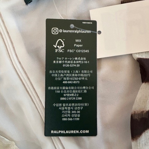 Lauren Ralph Lauren Zebra Print Faux Wrap Dress Cream Brown 12P Sleeveless NWT - Picture 5 of 14